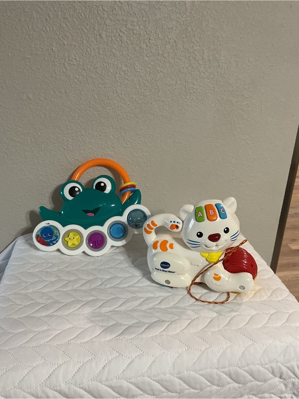 Orange & Teal Crab and White Cat Educational Toys - ABC Learning Set